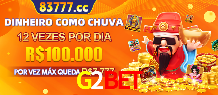 Banner do programa de recompensas Recomende para amigos do G2BET, detalhando os bônus por convidar amigos, com prêmios que chegam a R$288.888.