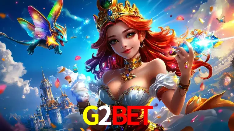A princesa de um reino de fantasia mágico, com seu pequeno dragão, apresentando um mundo de prêmios encantados nos jogos de caça-níqueis do cassino G2BET.